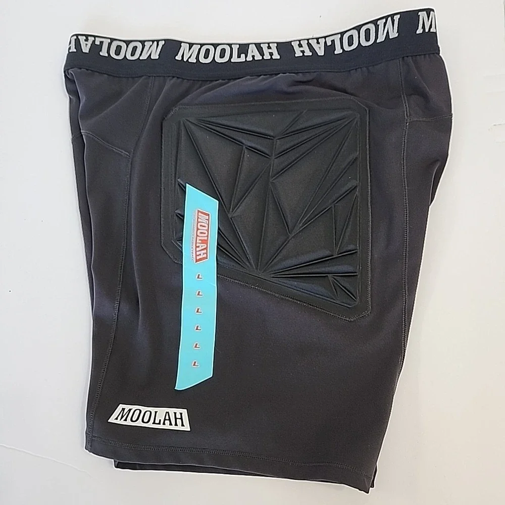 Moolah Kicks  Black Padded Compression Shorts Women's Large Active Elastic Sport
